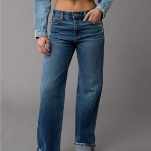 American Eagle Outfitters AE Stretch High-Waisted Stovepipe Cuffed Jean